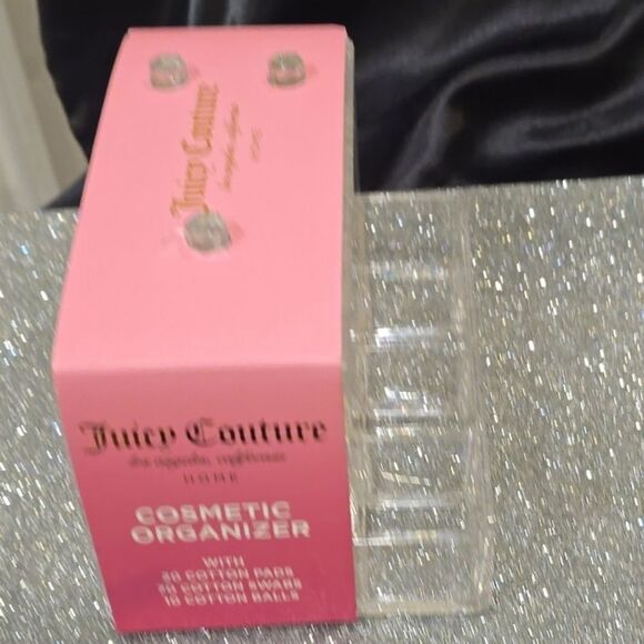 Juicy Couture Home Glitter Infused Cosmetic Organizer w/Cotton Products - Picture 8 of 8
